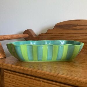 Gail Pittman Ruffle Oval Bowl and Cheese Spreaders